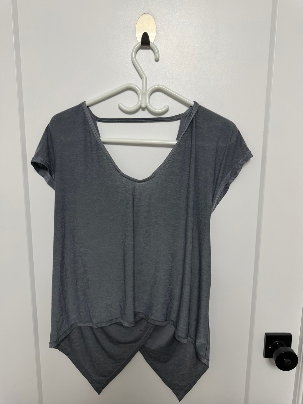 lululemon athletica Blue Short Sleeve V-Neck Top